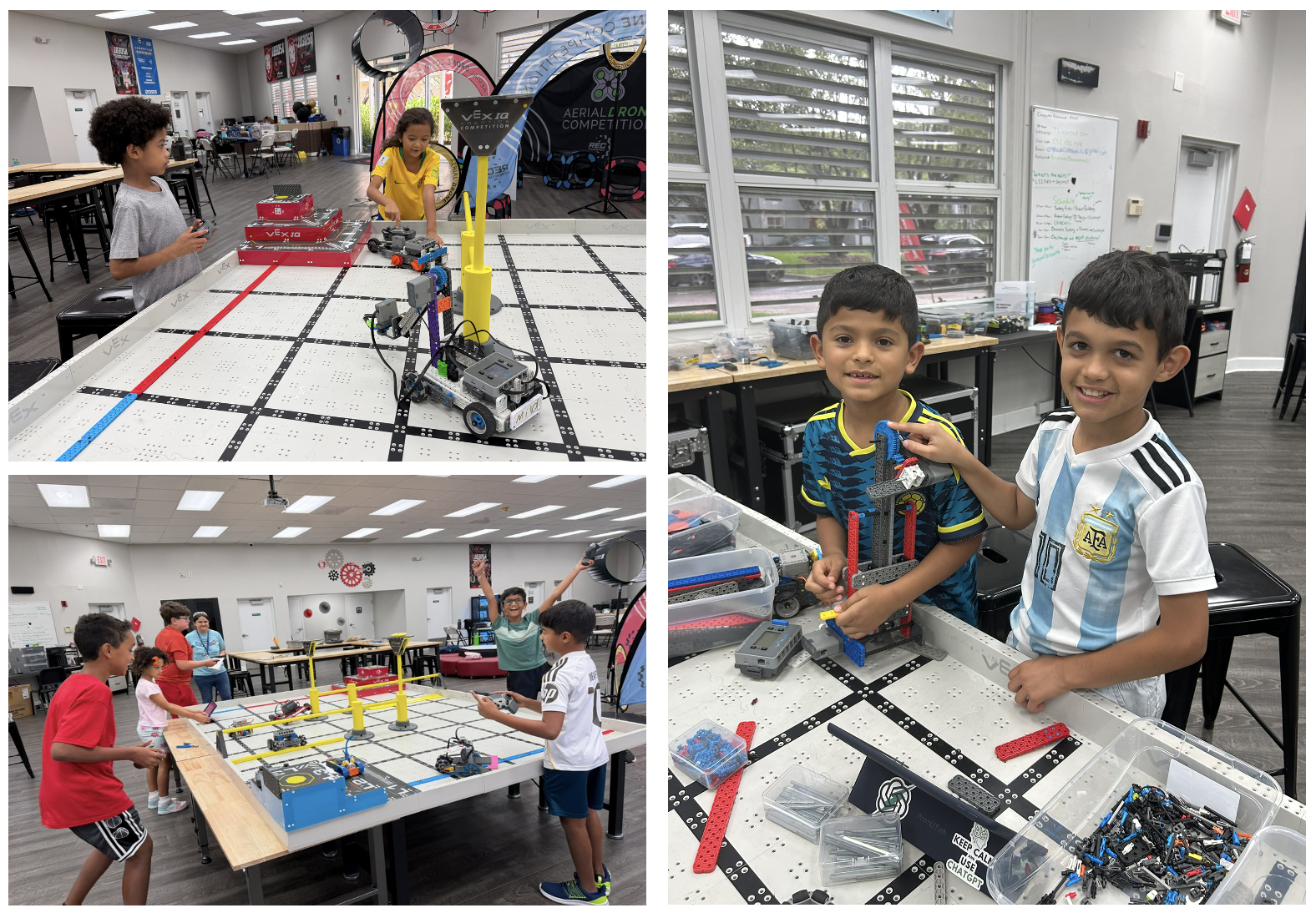 Students participating in Robotics Levels 1, 2, and 3