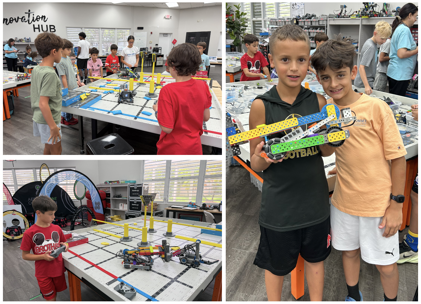 Students participating in competitive VEX Robotics